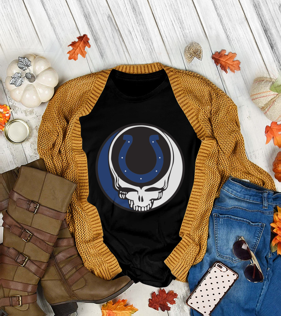 Grateful Dead Indianapolis Colts Skull T-Shirt