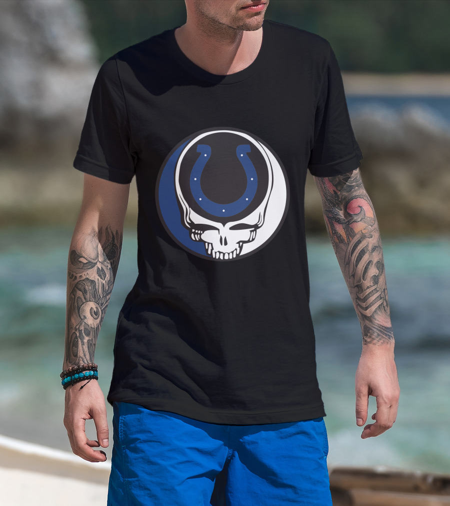 Grateful Dead Indianapolis Colts Skull T-Shirt