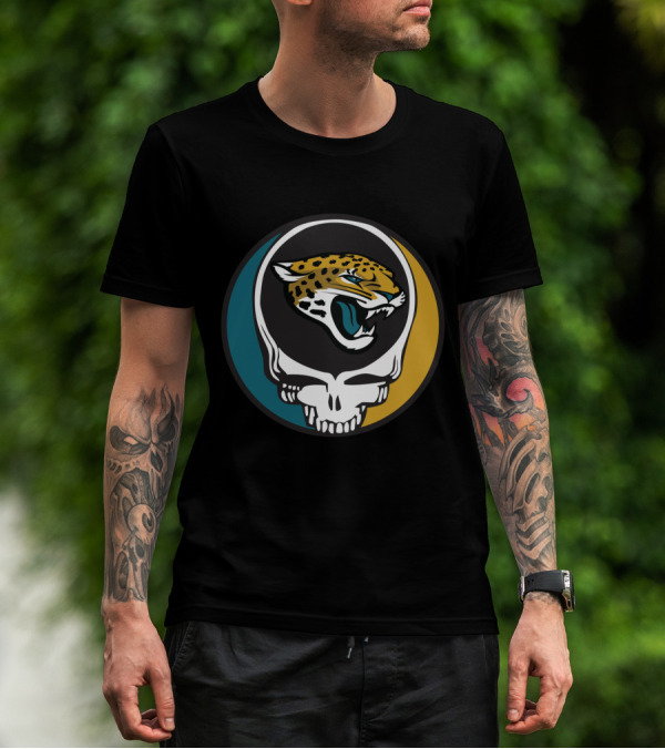 Grateful Dead Jacksonville Jaguars Logo Skull T-Shirt