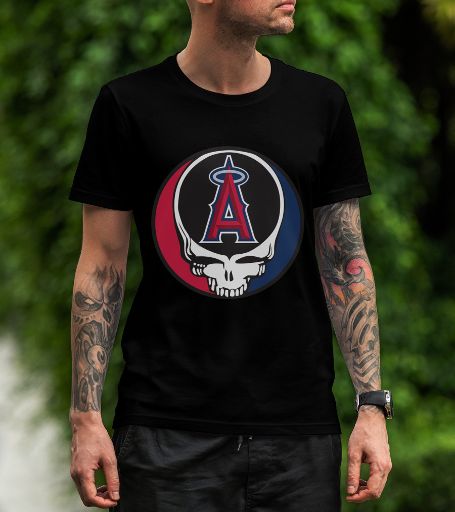 Los Angeles Angels Grateful Dead Skull Icon Logo For Fans T-Shirt