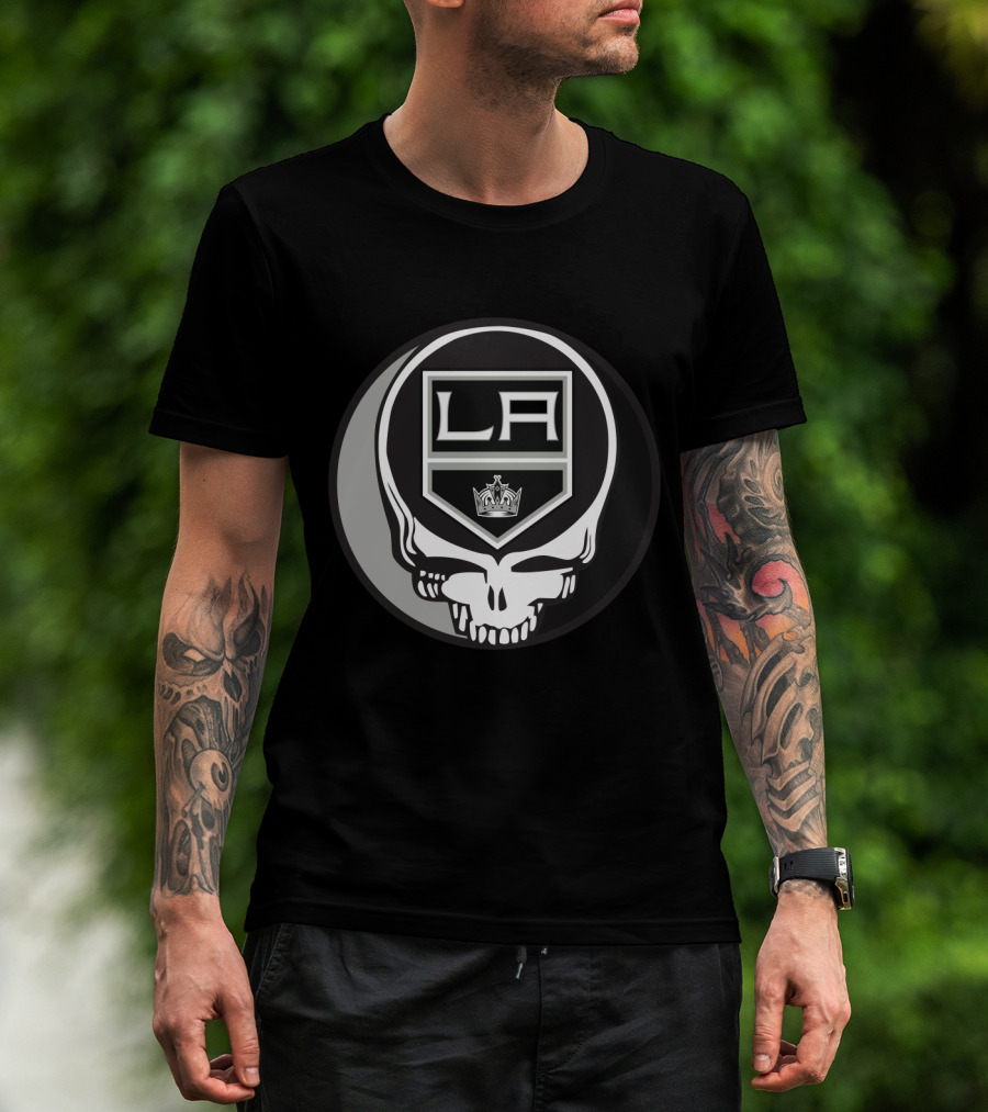 LA Kings And Grateful Dead Skull Graphic For Fans T-Shirt