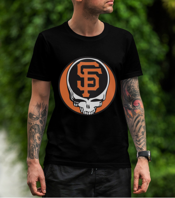 San Francisco Giants Grateful Dead Skull Logo Combo For Fans T-Shirt