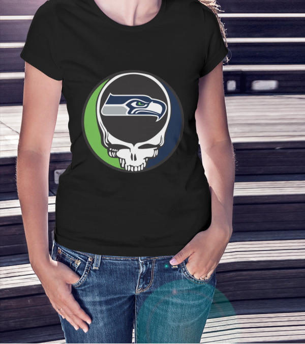 Grateful Dead Seattle Seahawks Skull T-Shirt
