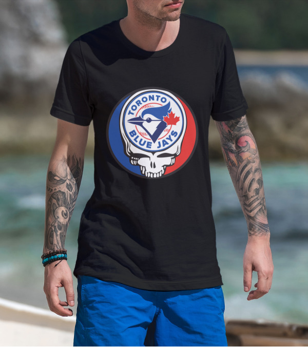 Toronto Blue Jays Grateful Dead Fan Logo Fusion T-Shirt