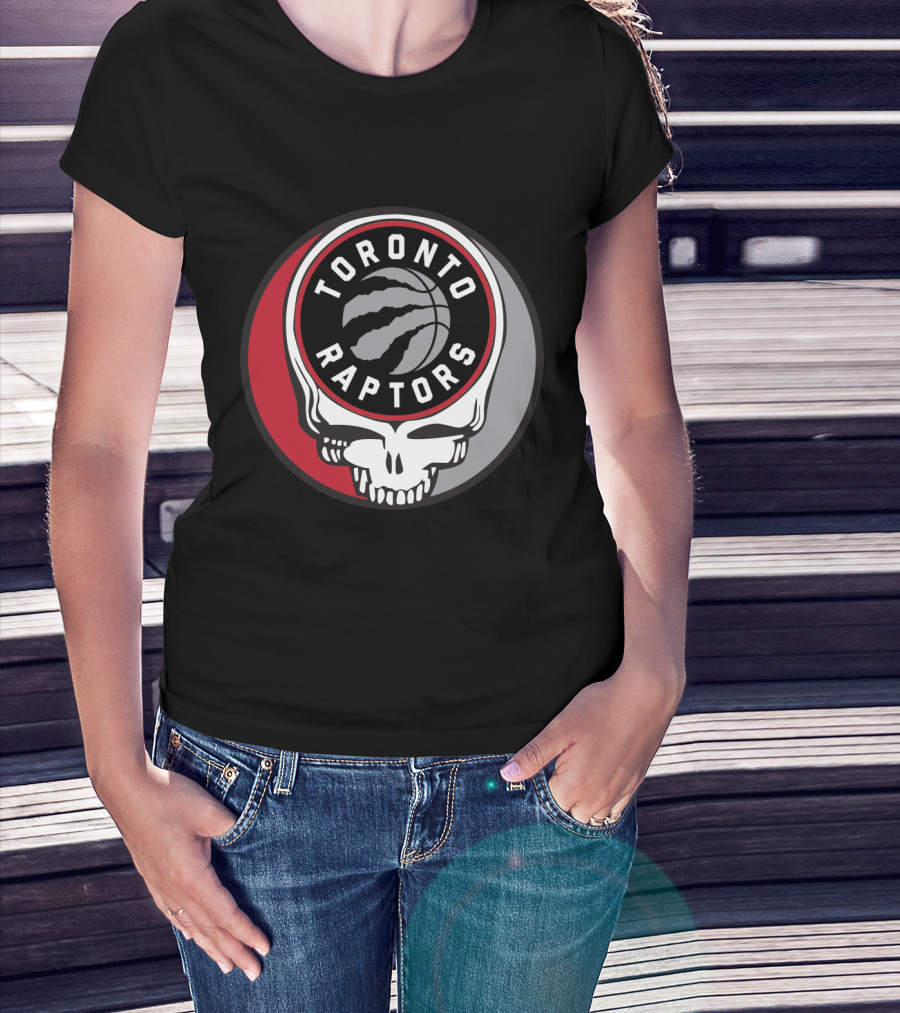 Toronto Raptors Grateful Dead Skull Basketball T-Shirt