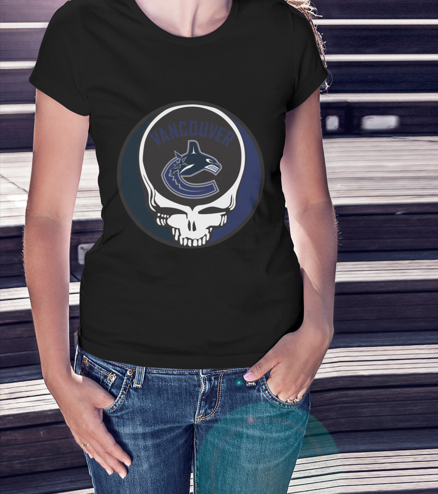 Vancouver Canucks Grateful Dead Steal Your Face Fan T-Shirt