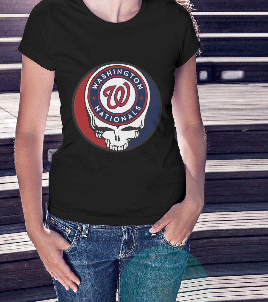 Washington Nationals Grateful Dead Fusion Skull T-Shirt