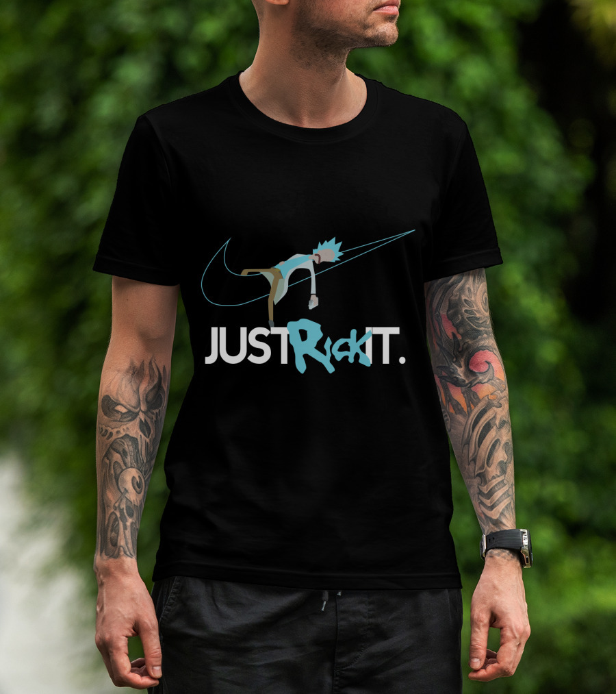 Rick And Morty Just Rick It Swoosh Spoof T-Shirt