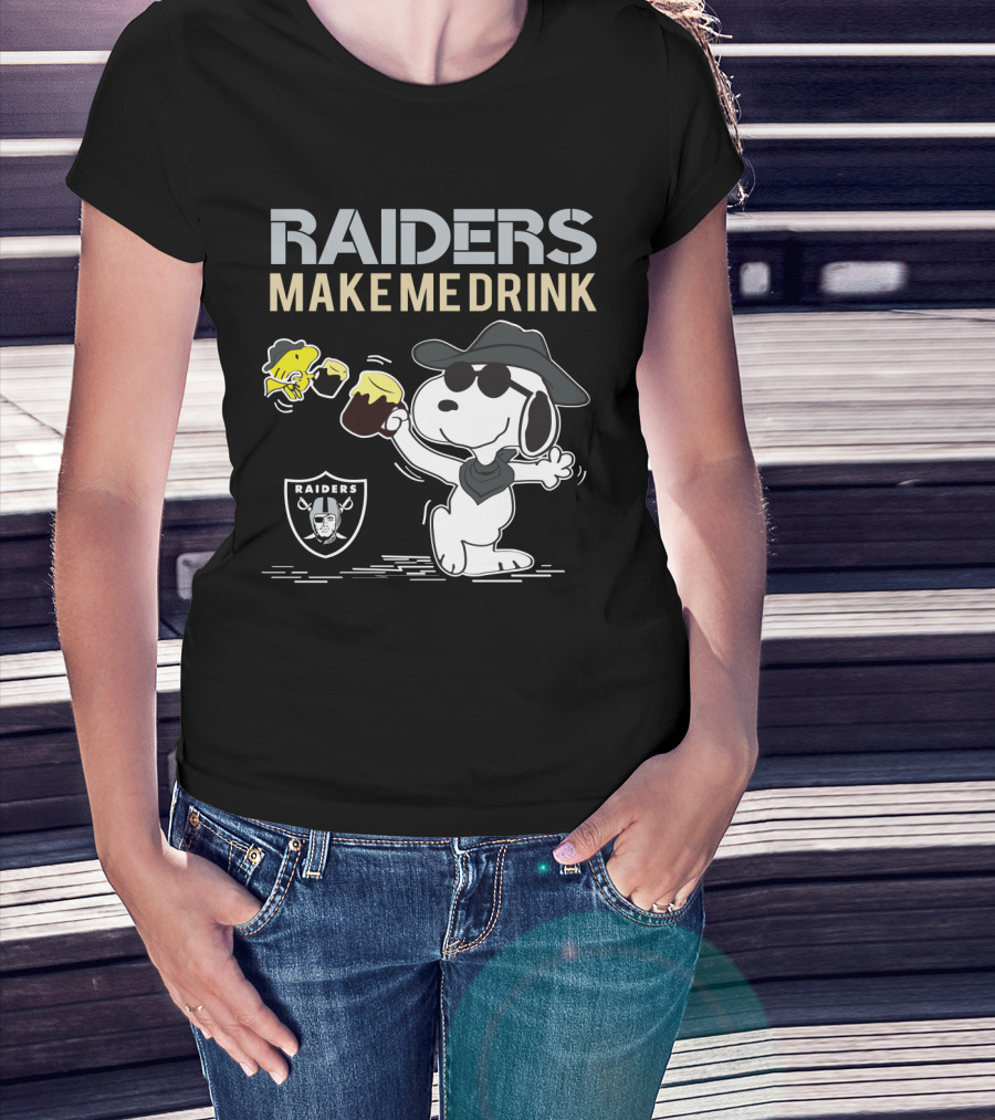 Raiders Make Me Drink Snoopy Oakland Fans T-Shirt