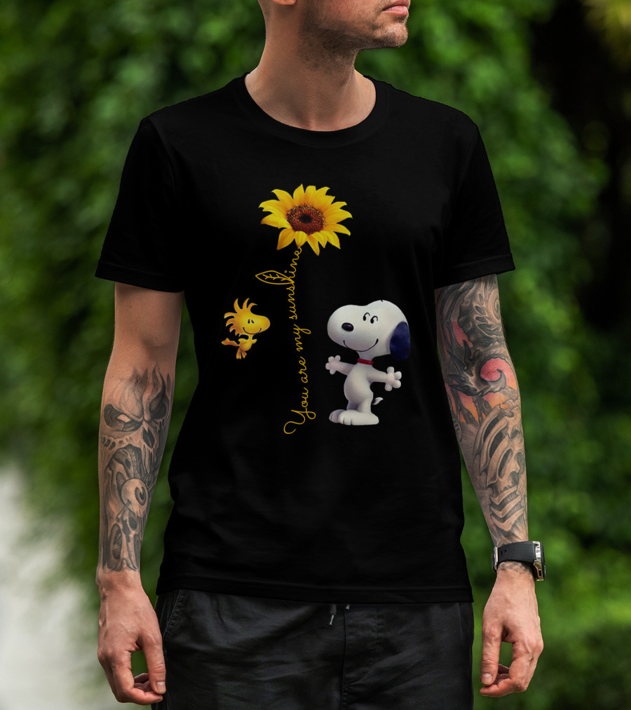 You Are My Sunshine Snoopy Sunflower Woodstock Peanuts T-Shirt