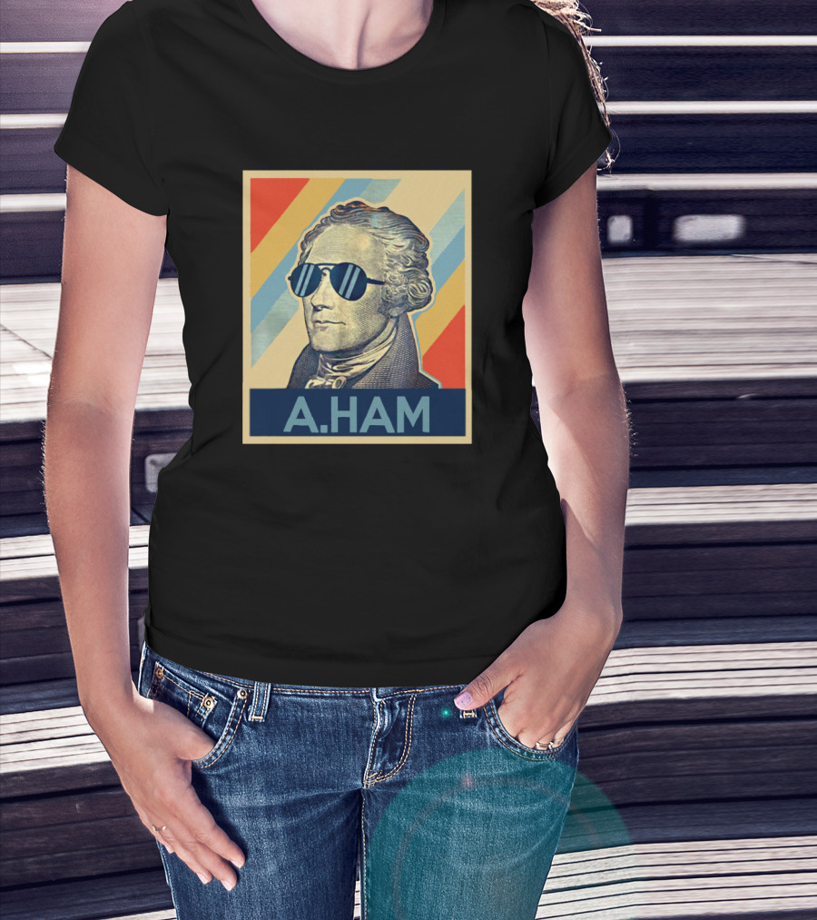 Alexander Hamilton A Ham Pop Art Sunglasses T-Shirt