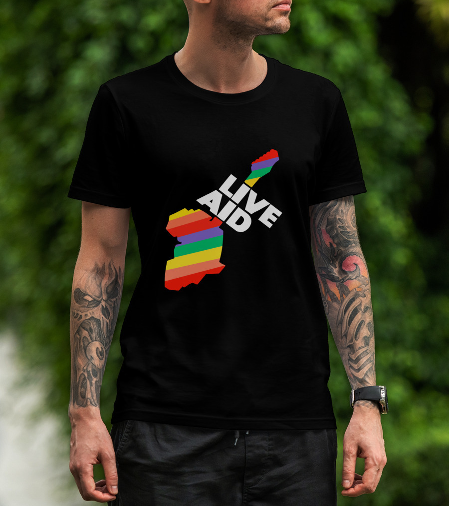 Live Aid 1985 Rainbow Africa Symbol T-Shirt