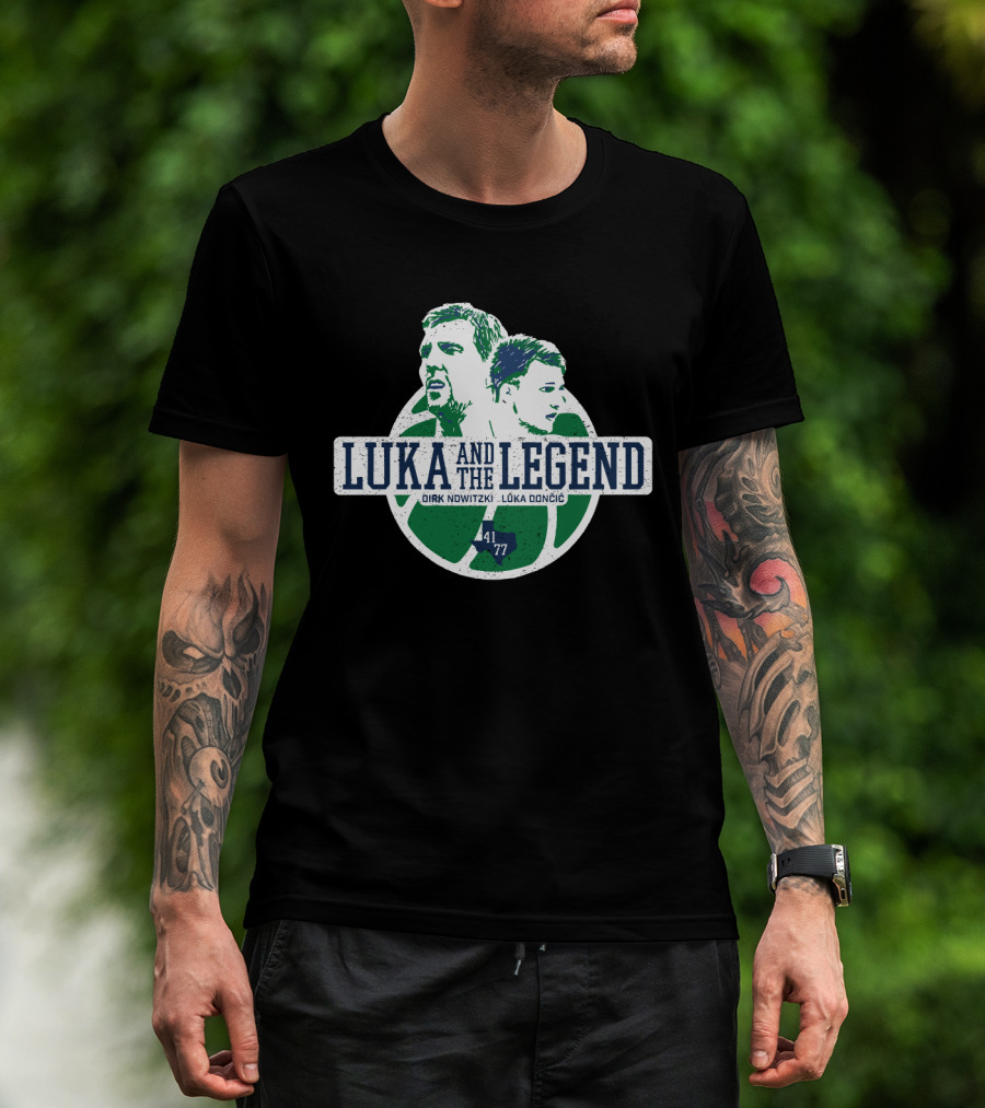 Luka And The Legend Dirk Nowitzki Luka Doncic 41 T-Shirt