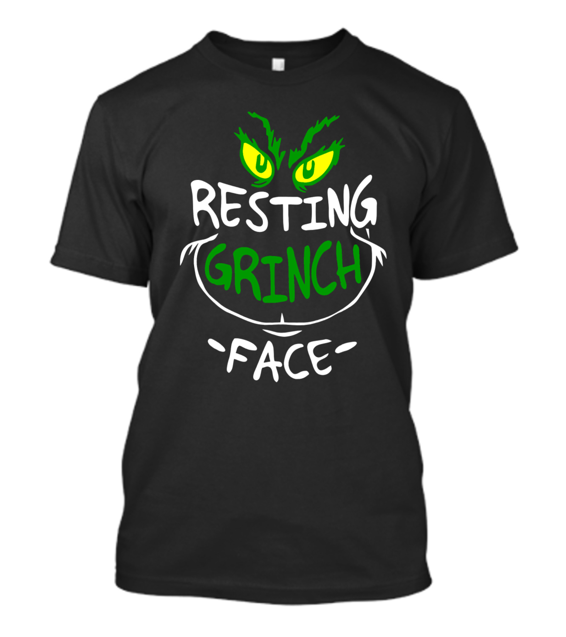 Resting Grinch Face Christmas Grinch Eyes And Smile T-Shirt