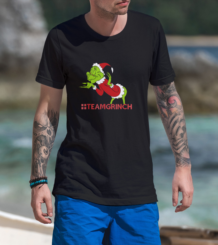Team Grinch Resting Grinches Face Christmas T-Shirt