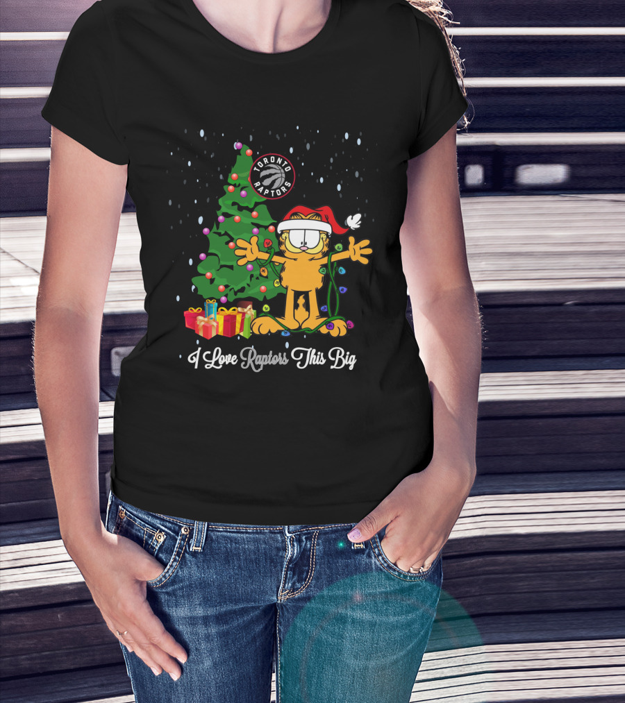 Toronto Raptors I Love Raptors This Big Santa Tree Gifts T-Shirt