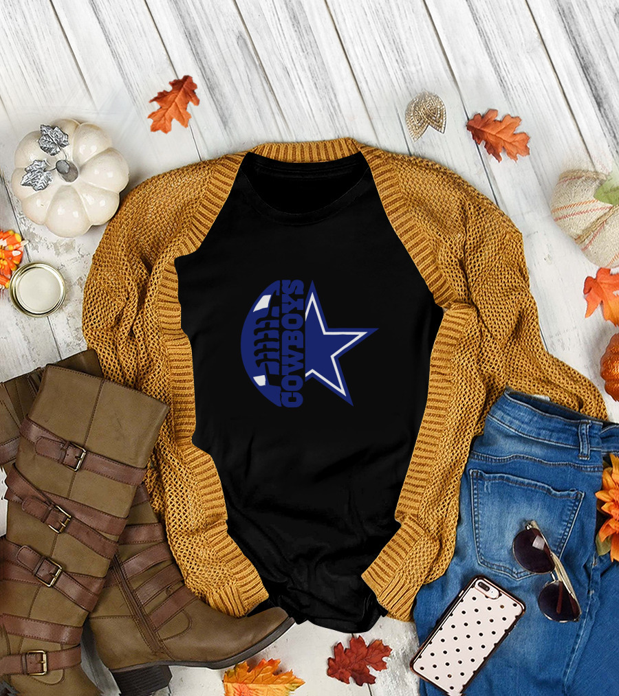Dallas Cowboys Football Blue Star Logo Fan Merchandise T-Shirt