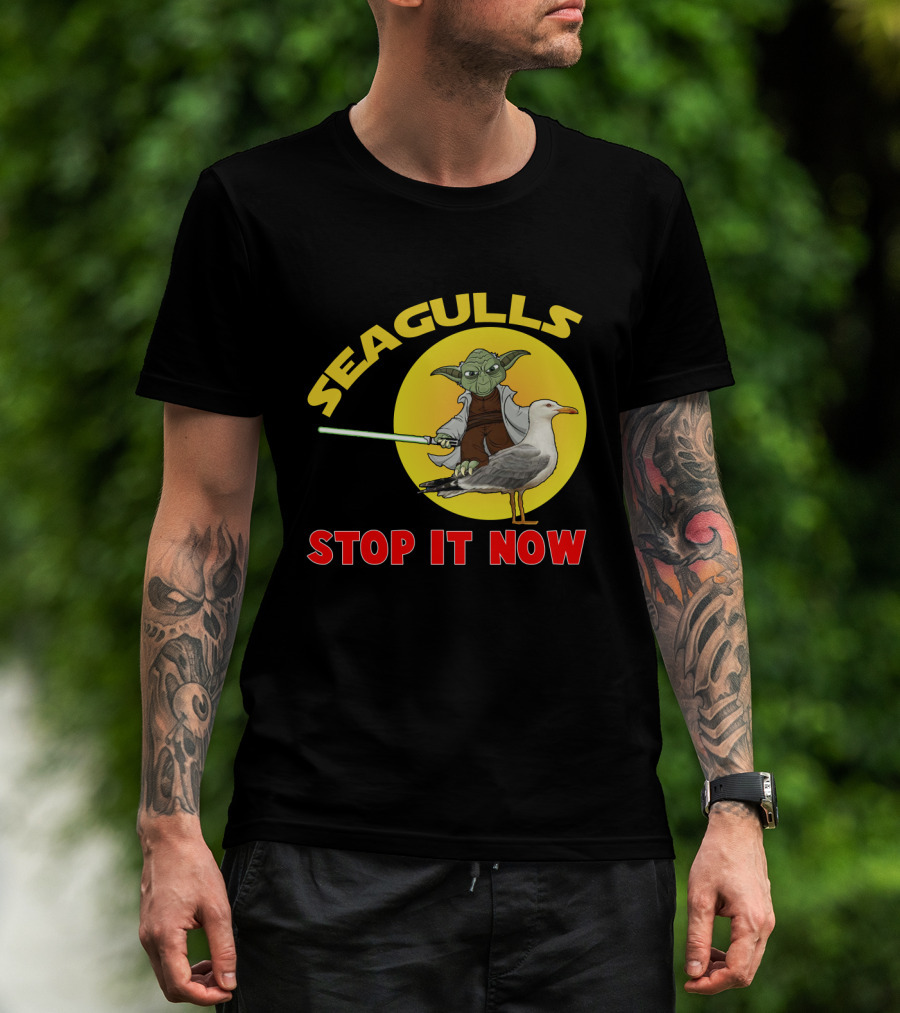 Seagulls Stop It Now Yoda Star Wars T-Shirt
