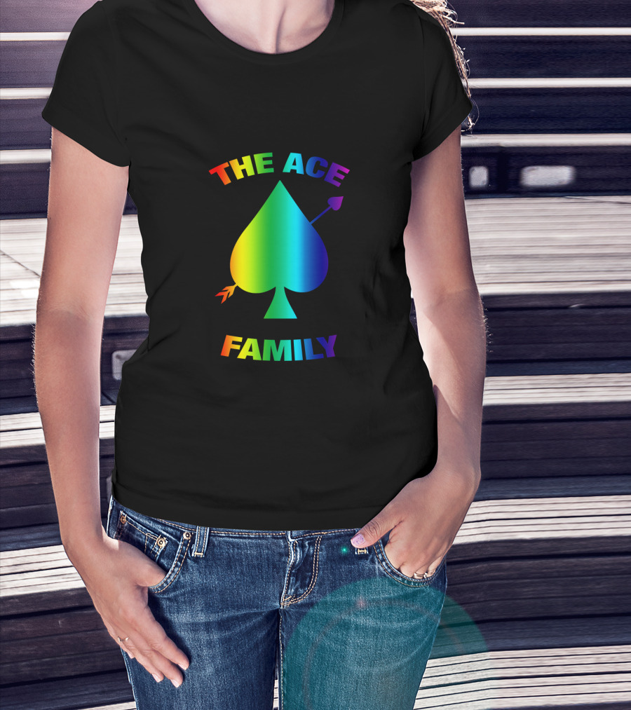 The Ace Family Rainbow Spade With Arrow T-Shirt