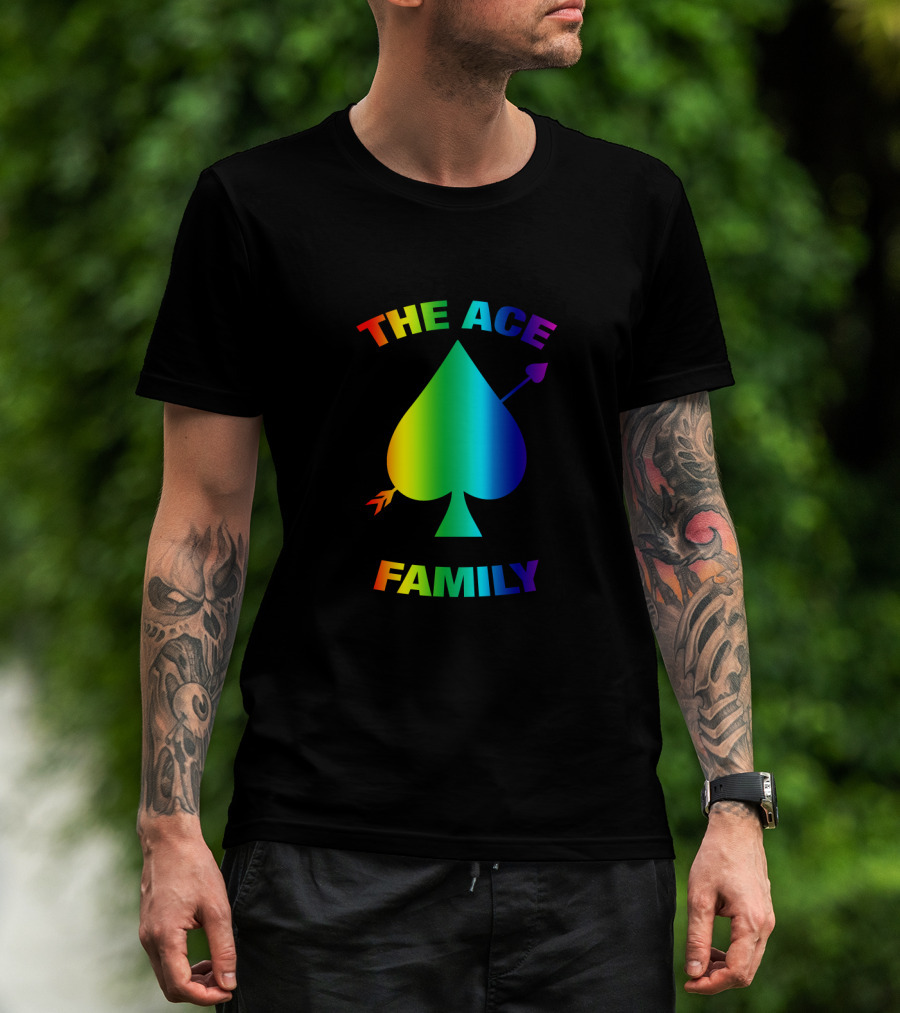 The Ace Family Rainbow Spade With Arrow T-Shirt