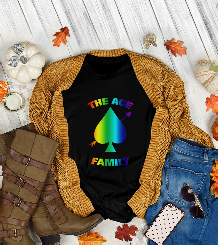 The Ace Family Rainbow Spade With Arrow T-Shirt