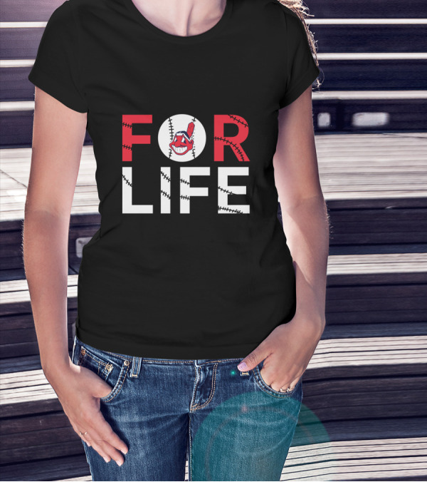 Cleveland Indians Chief Wahoo Baseball Fanatics For Life T-Shirt