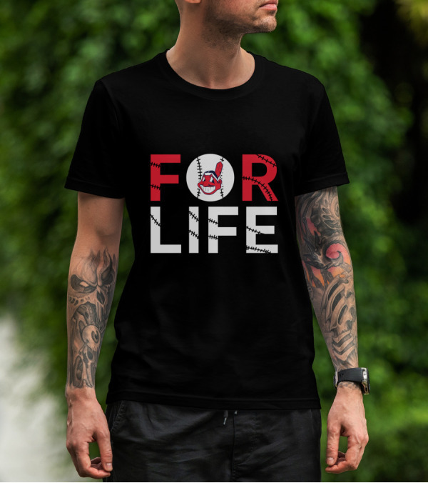 Cleveland Indians Chief Wahoo Baseball Fanatics For Life T-Shirt