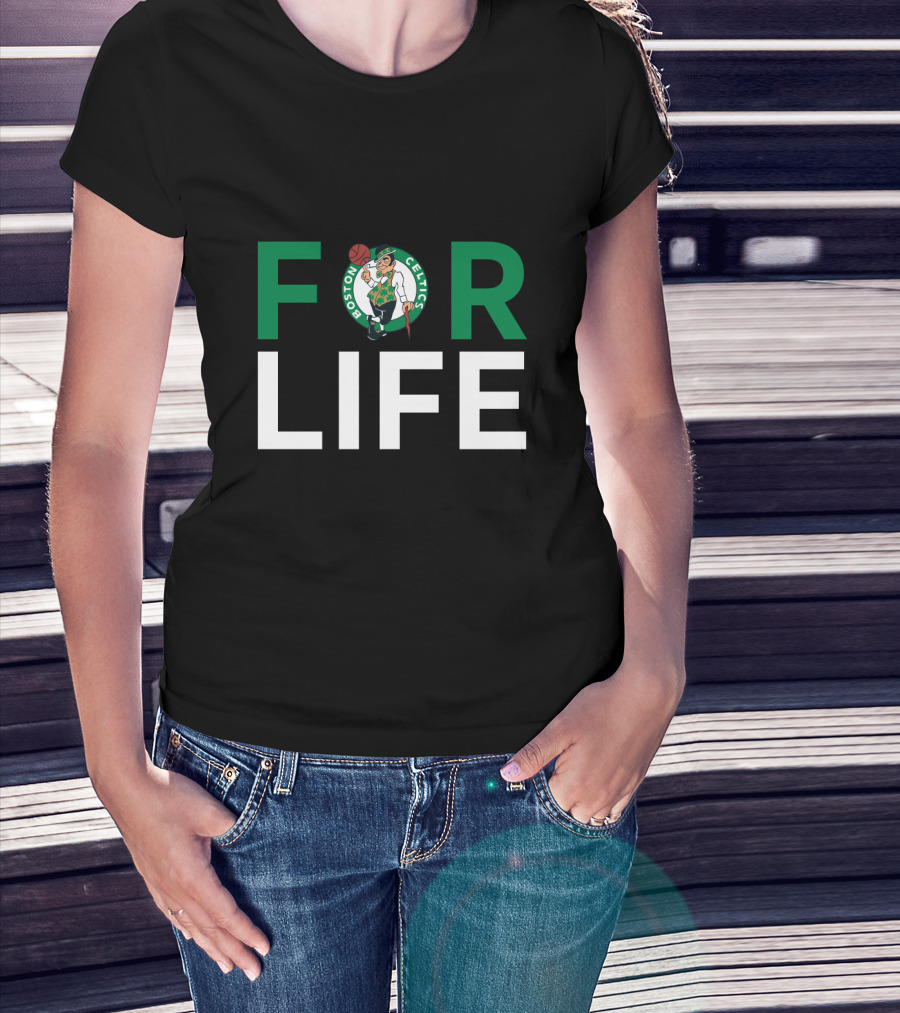Boston Celtics Logo For Life Fan Loyalty Statement T-Shirt