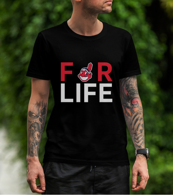 For Life Cleveland Indians Fans Chief Wahoo T-Shirt