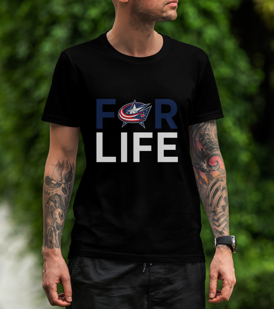 Columbus Blue Jackets For Life Fan Loyalty Support T-Shirt