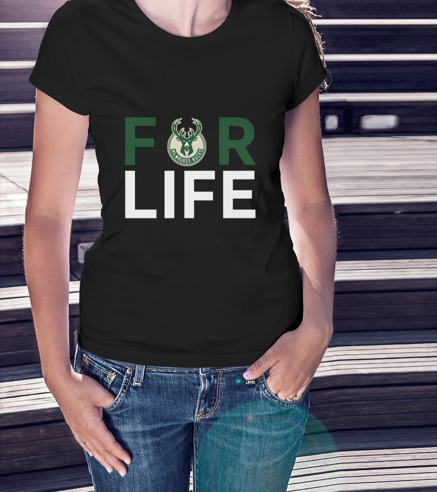 Milwaukee Bucks Logo For Life Fan Dedication T-Shirt