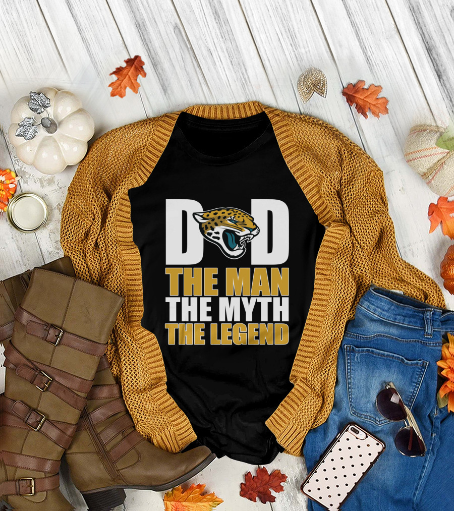 Jacksonville Jaguars Dad The Man The Myth The Legend Father's Day T-Shirt