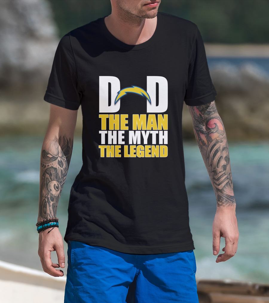 Los Angeles Chargers Dad The Man The Myth The Legend Father's Day Gift T-Shirt