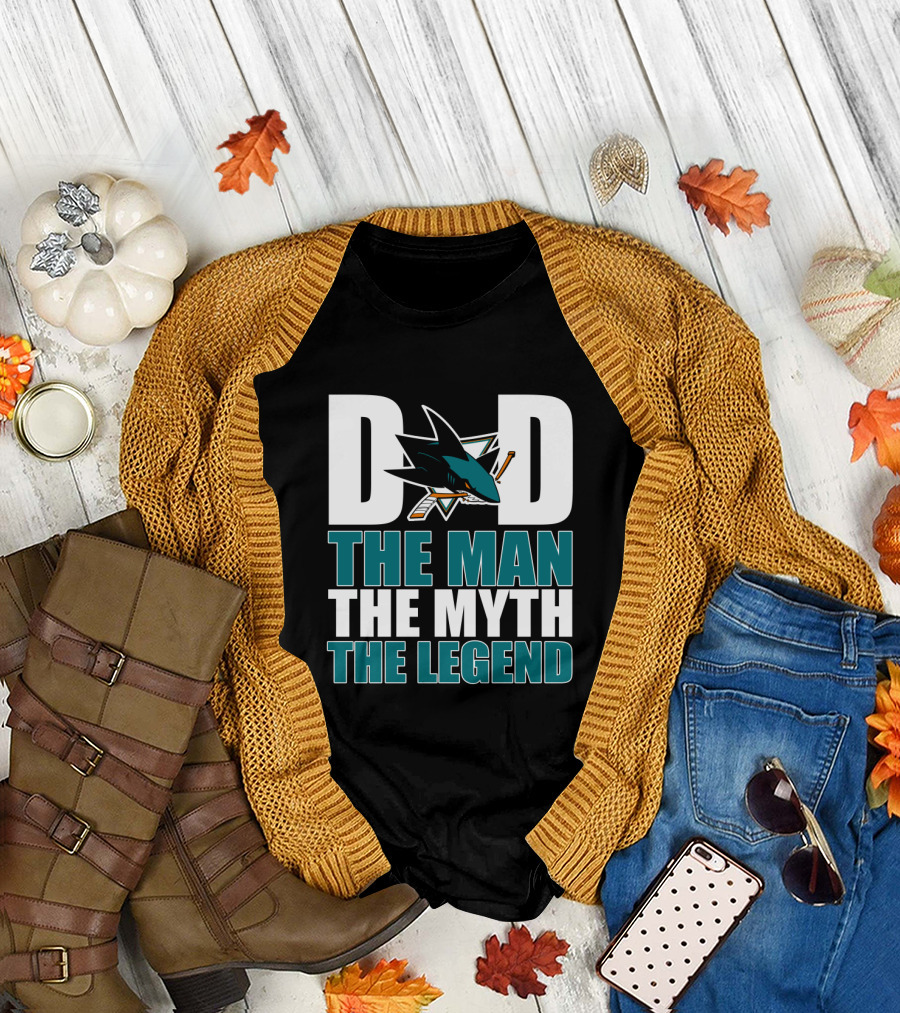 San Jose Sharks Dad The Man The Myth The Legend T-Shirt