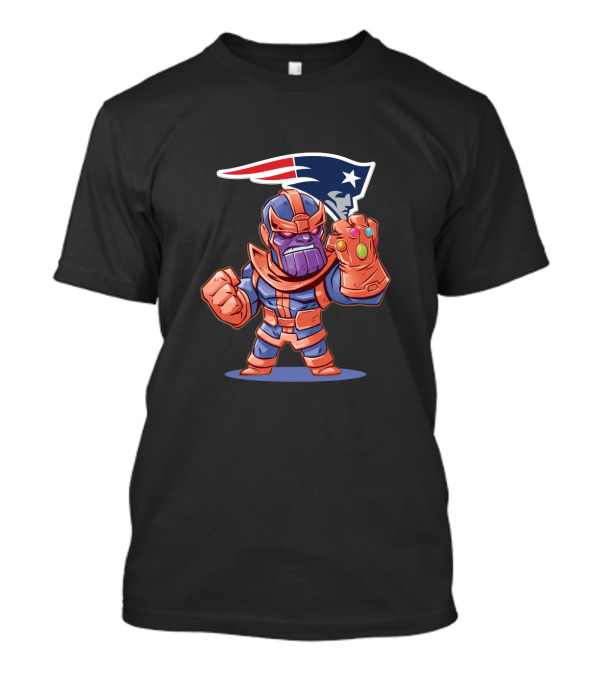 Thanos And New England Patriots Mashup Fan Crossover T-Shirt