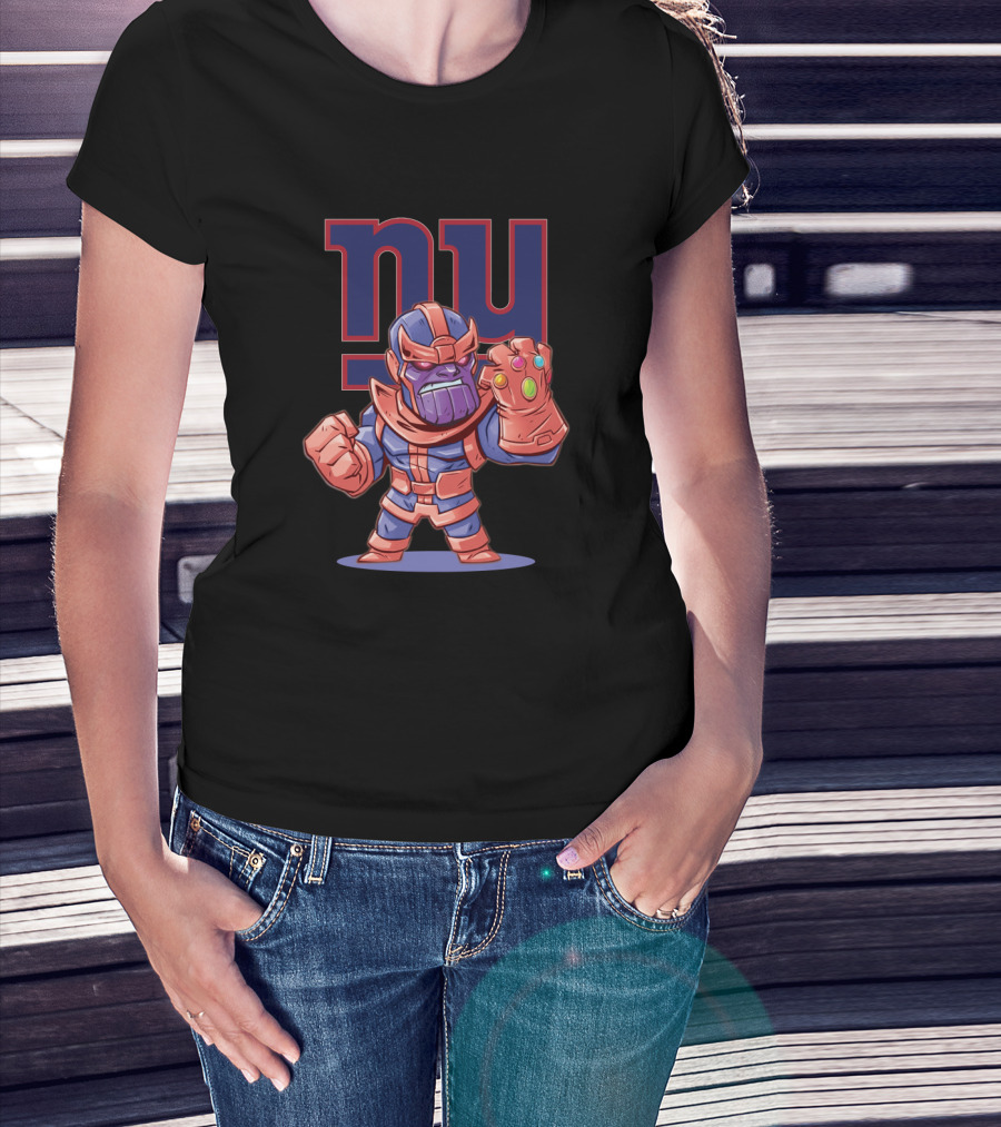Thanos Meets New York Giants Fandom Epic Crossover T-Shirt