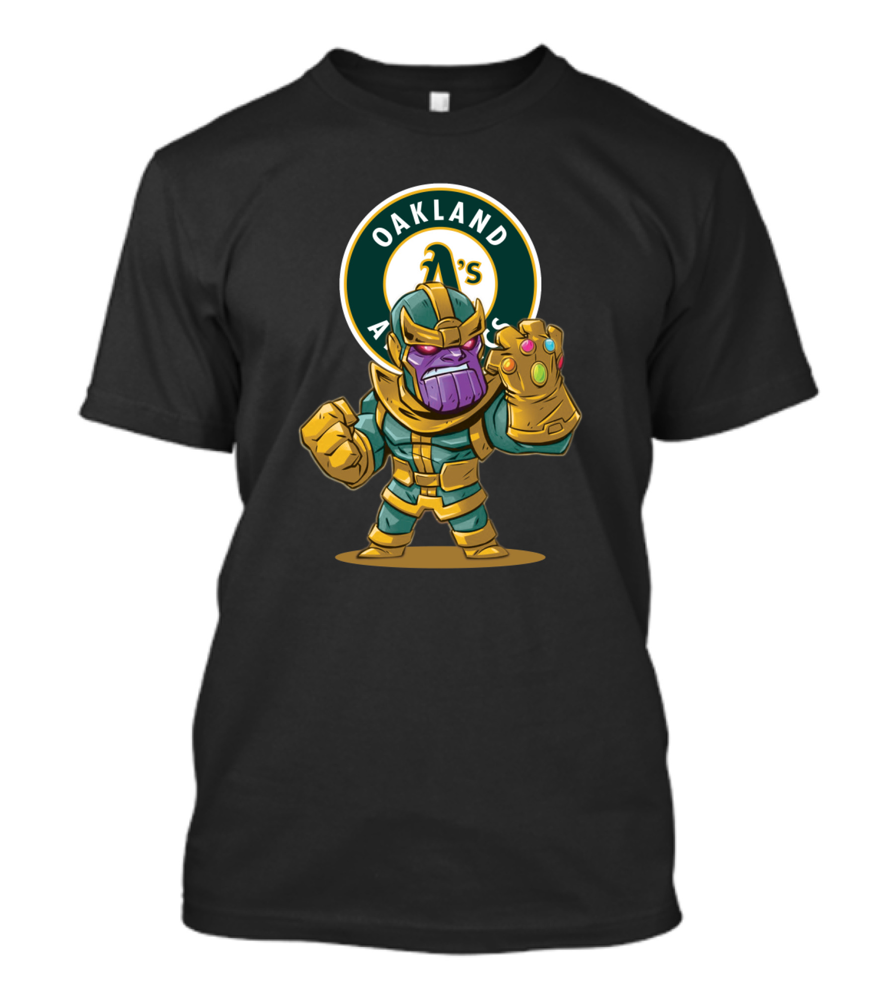 Oakland Athletics Thanos Infinity Gauntlet Crossover Fan T-Shirt