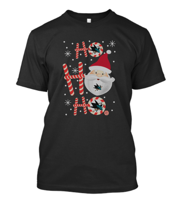 Santa Ho Ho Ho San Jose Sharks Christmas Fans T-Shirt