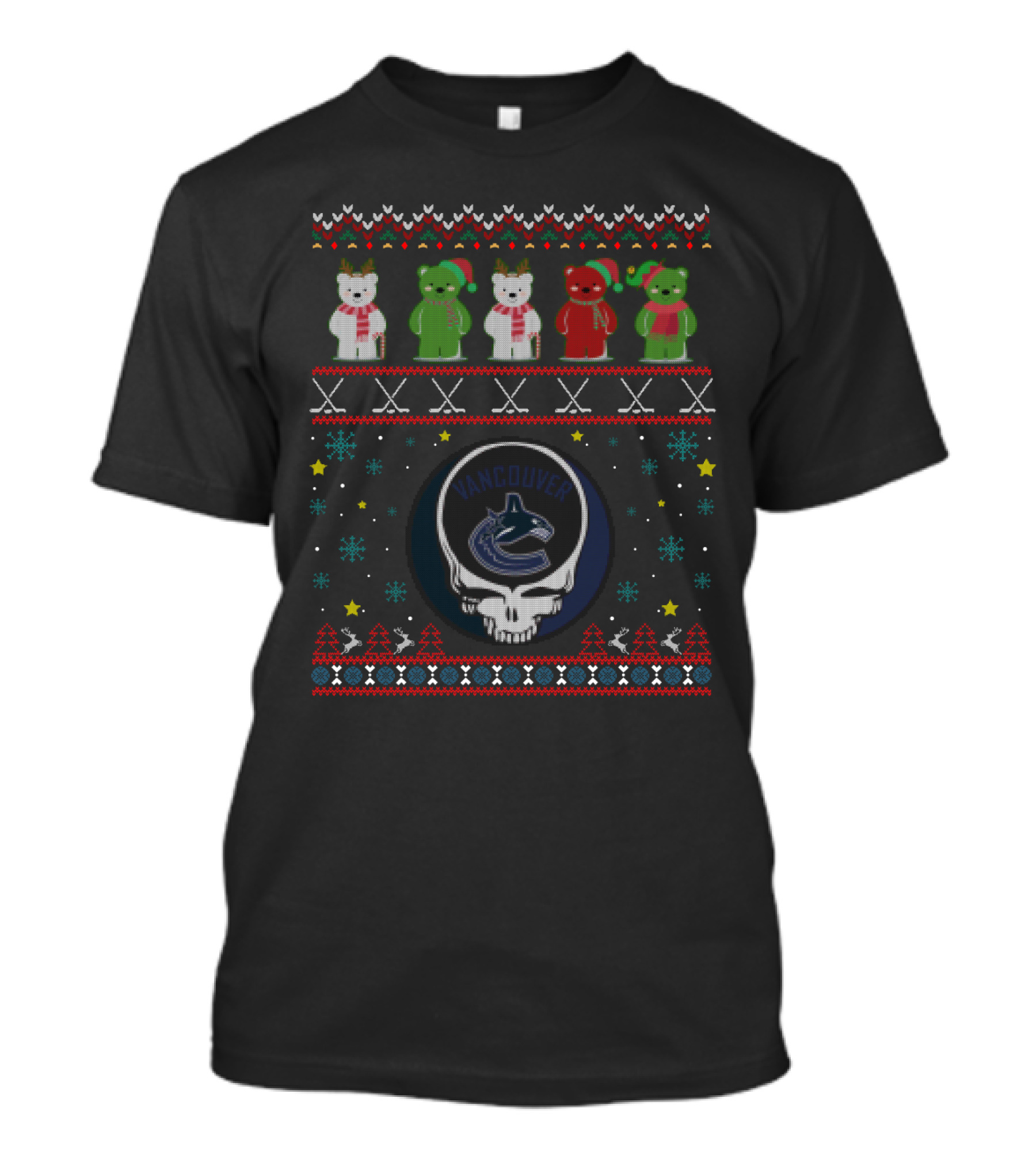 Vancouver Canucks Grateful Dead Bears Ugly T-Shirt