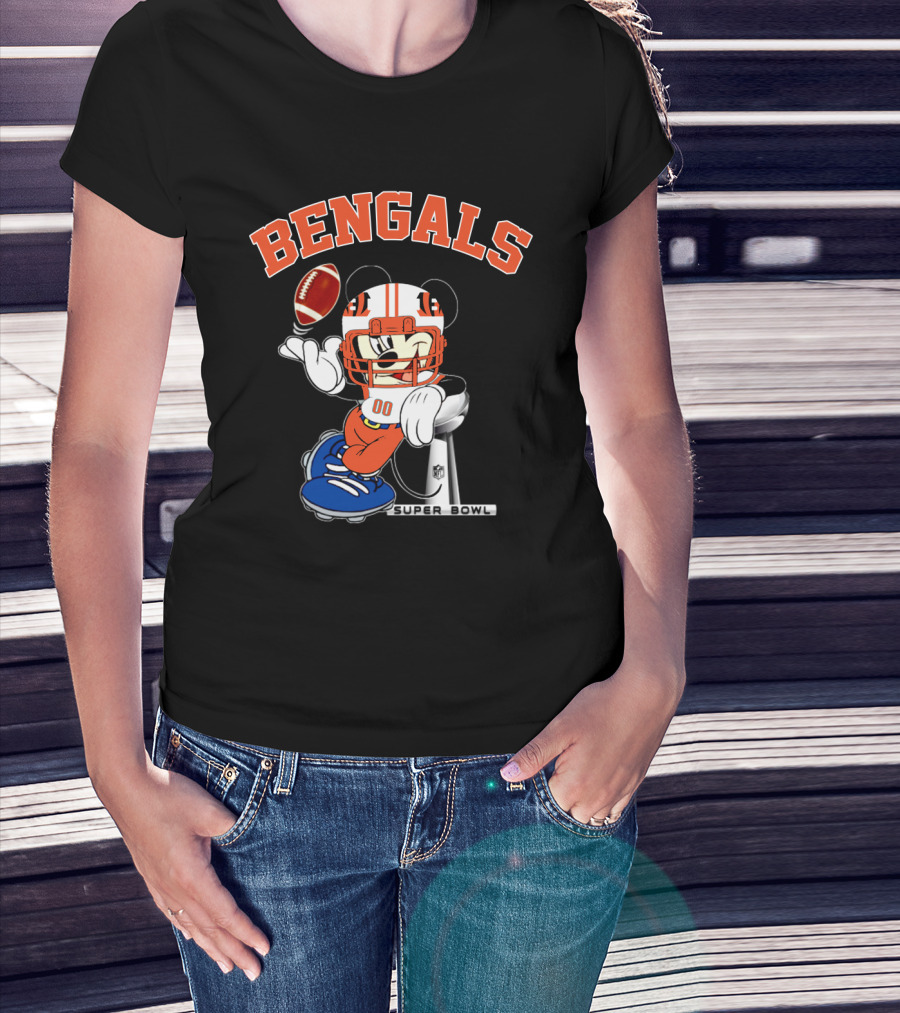 Bengals Super Bowl Nfl Mickey Football T-Shirt
