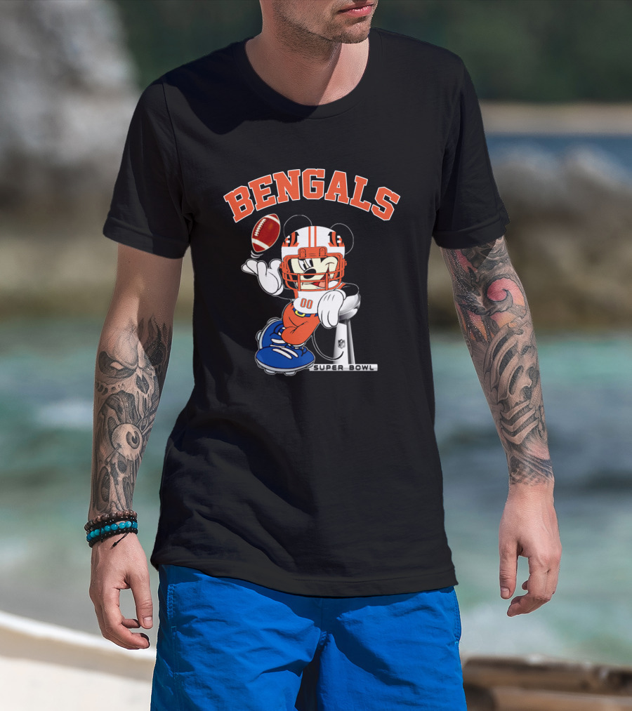 Bengals Super Bowl Nfl Mickey Football T-Shirt