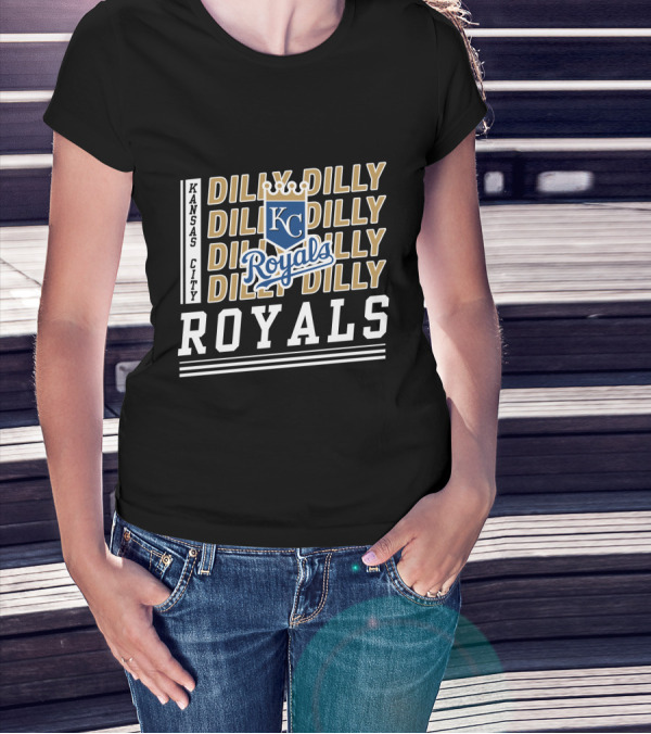 Kansas City Royals Dilly Dilly KC Royals Baseball Crest T-Shirt