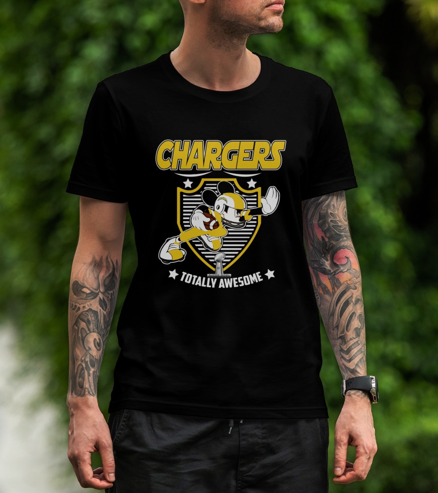Chargers Totally Awesome Mickey Football Fans T-Shirt