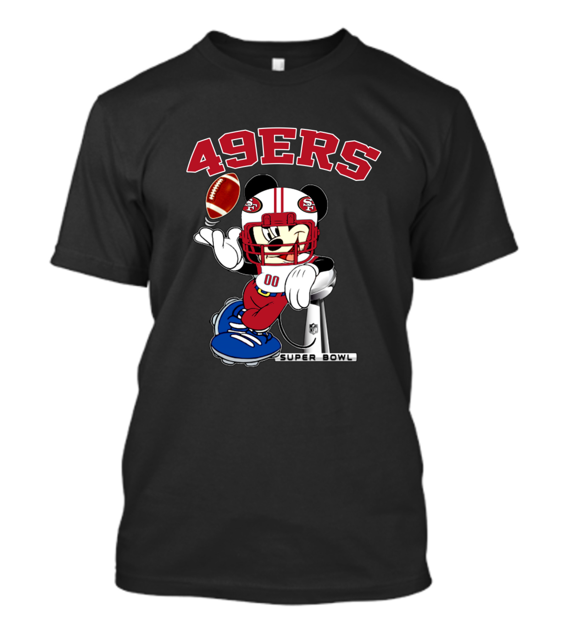 49ers Mickey Nfl Super Bowl Football T-Shirt