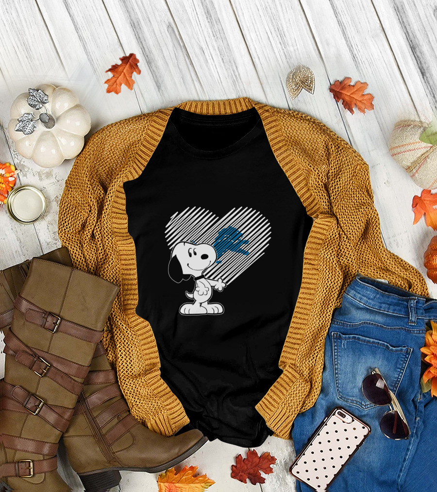 Snoopy Heart Detroit Lions Fans Love T-Shirt