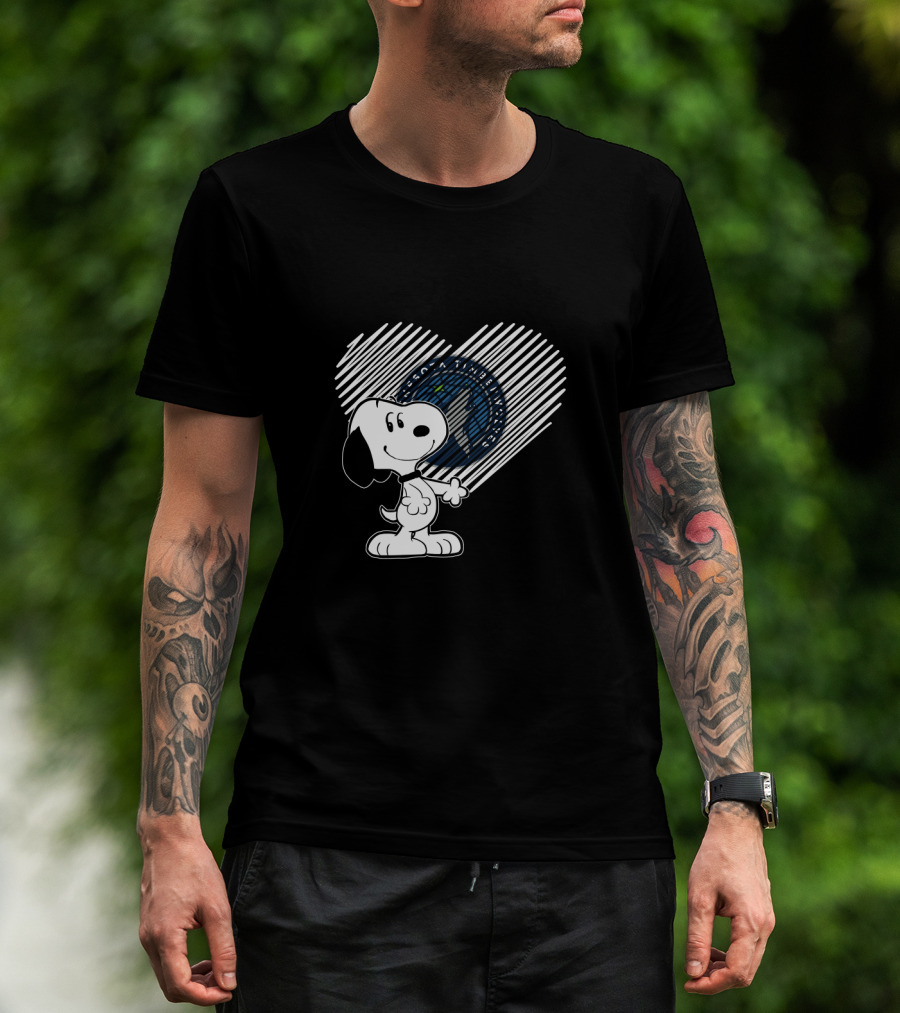 Snoopy Minnesota Timberwolves Heart Fan Favorite T-Shirt