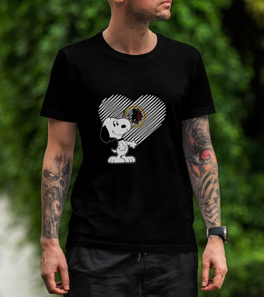 Snoopy Heart Redskins Logo Fan Favorite T-Shirt