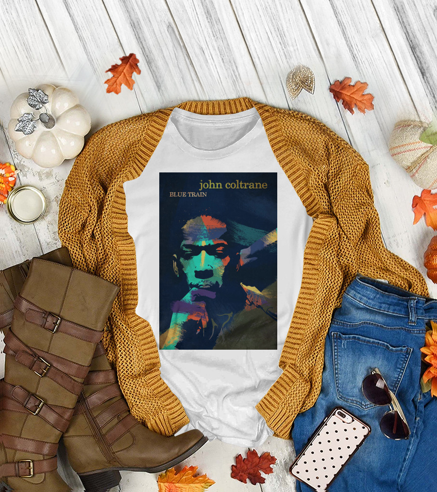 John Coltrane Blue Train Colorful Jazz Music Legend T-Shirt