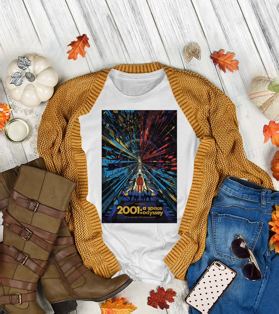 2001: A Space Odyssey Sci-Fi Psychedelic Explosion Astronaut Journey T-Shirt