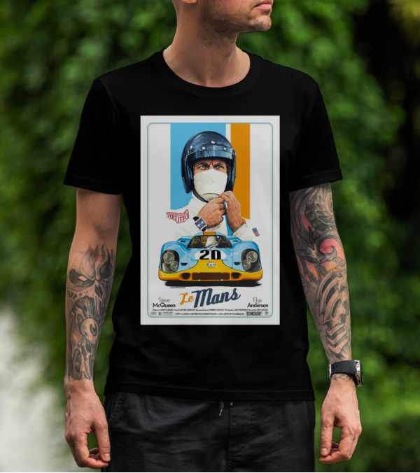 STEVE MCQUEEN LE MANS GULF DRIVER 20 ELGA ANDERSEN T-Shirt
